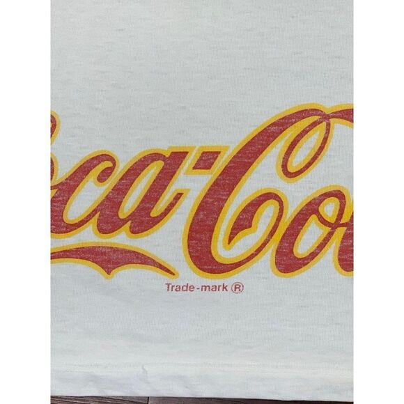 Vintage 80's Coca Cola T-Shirt One Size Stripe - Picture 5 of 8
